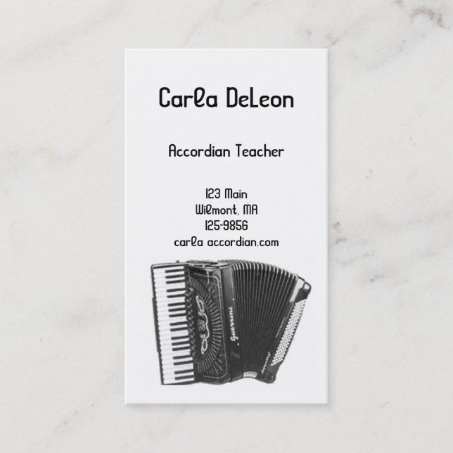 Accordian Business Card (Front)
