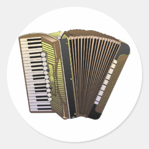Accordian Classic Round Sticker
