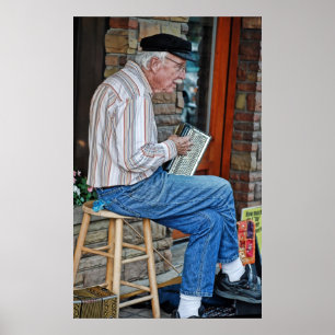 Accordian Man Poster