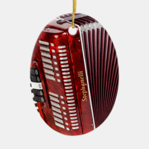 ACCORDIAN MUSICAL INSTRUMENT CERAMIC ORNAMENT