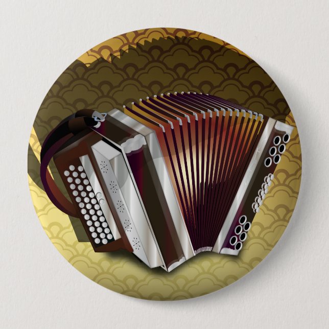 Accordion 10 Cm Round Badge (Front)