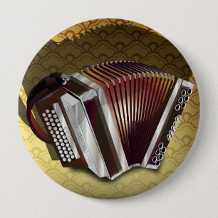 Accordion 10 Cm Round Badge