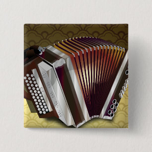 Accordion 15 Cm Square Badge