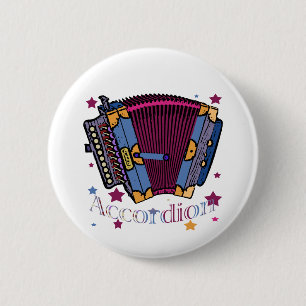 Accordion 6 Cm Round Badge