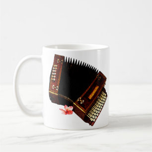 Accordion and Plumeria - Musical Instrument Coffee Mug