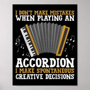 Accordion Art For Men Women Accordionist Accordion Poster
