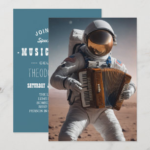 accordion astronaut invitation