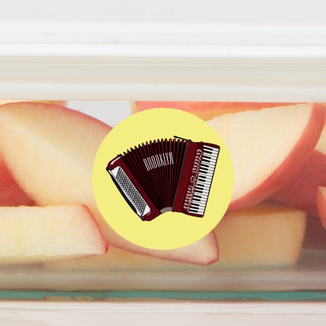 Accordion cartoon illustration (Affixed)