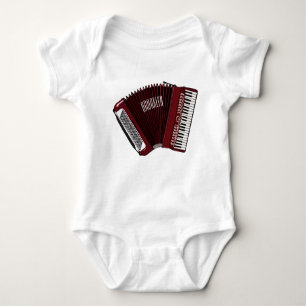 Accordion cartoon illustration baby bodysuit