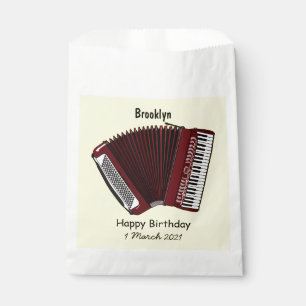 Accordion cartoon illustration favour bag