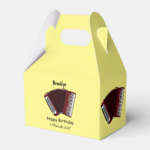 Accordion cartoon illustration favour box
