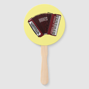 Accordion cartoon illustration hand fan
