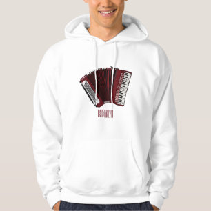 Accordion cartoon illustration hoodie