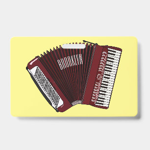 Accordion cartoon illustration ID badge