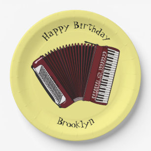 Accordion cartoon illustration paper plate