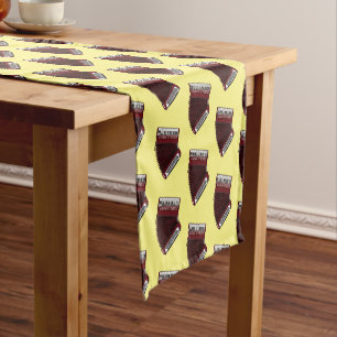 Accordion cartoon illustration short table runner