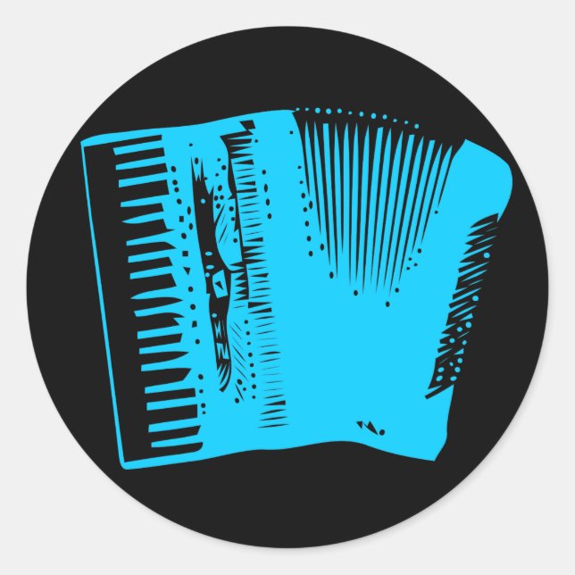 accordion classic round sticker (Front)