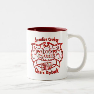 Accordion Cowboy Logo - Red Two-Tone Coffee Mug