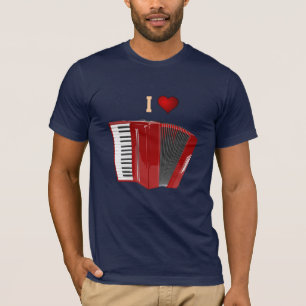 Accordion: I Love My Red Accordion t-shirt