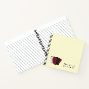 Accordion Instrument Musician Music Teacher Notebook