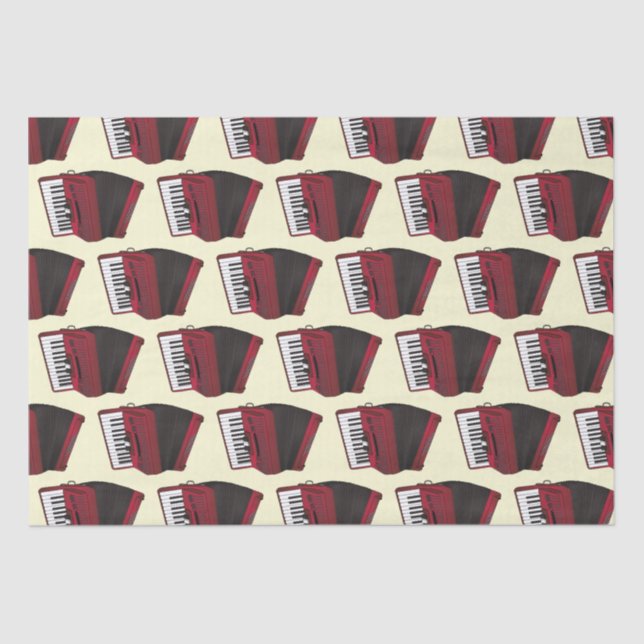 Accordion Instrument Musician Music Teacher Tissue Paper (Front)