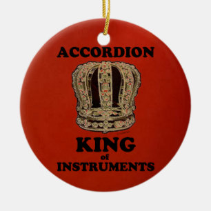 Accordion King of Instruments Ceramic Ornament