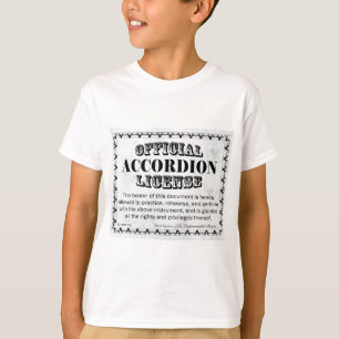 Accordion License T-Shirt
