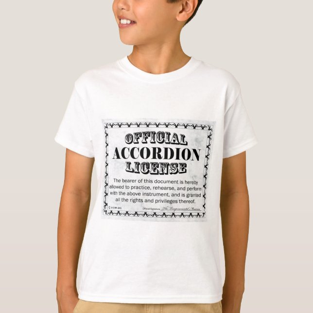 Accordion License T-Shirt (Front)