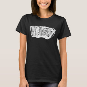 Accordion Line Art Design For Music Accordionist T-Shirt