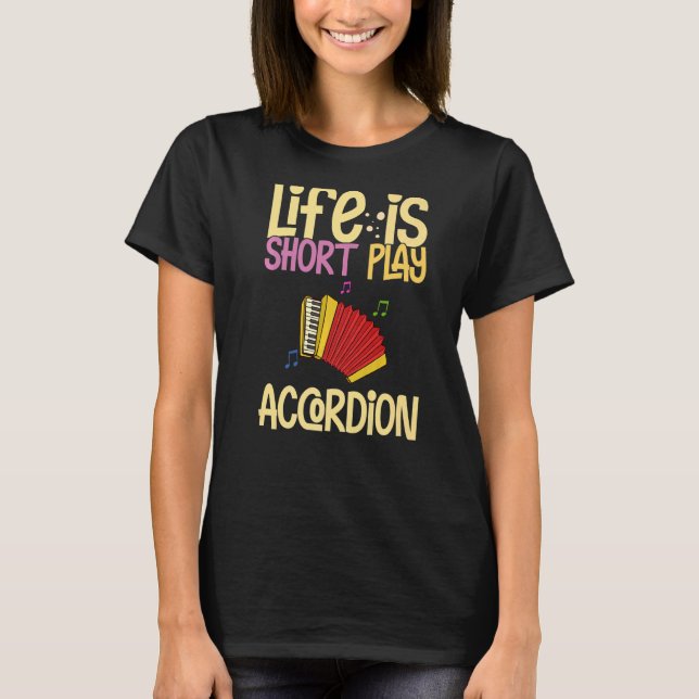 Accordion Music Instrument Player Beginner Lesson  T-Shirt (Front)