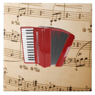 Accordion Music, popular design, Ceramic Tile