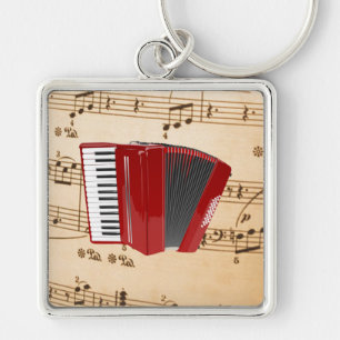 Accordion Music, popular design, Key Ring
