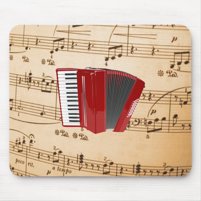 Accordion Music, popular design, Mouse Pad (Front)