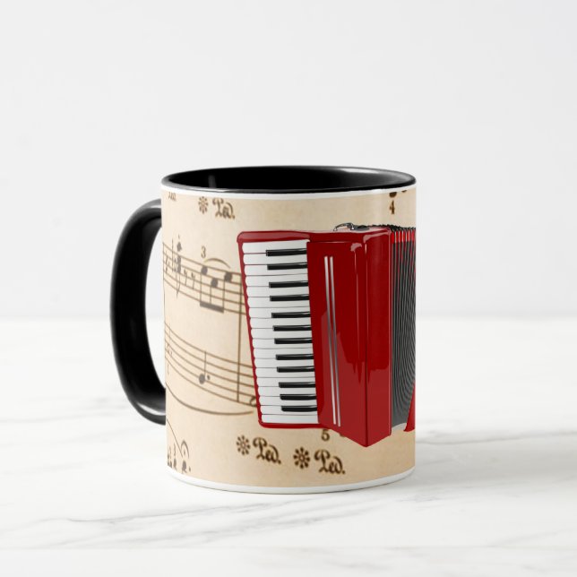 Accordion Music, popular design, Mug (Front Left)