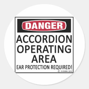 Accordion Operating Area Classic Round Sticker