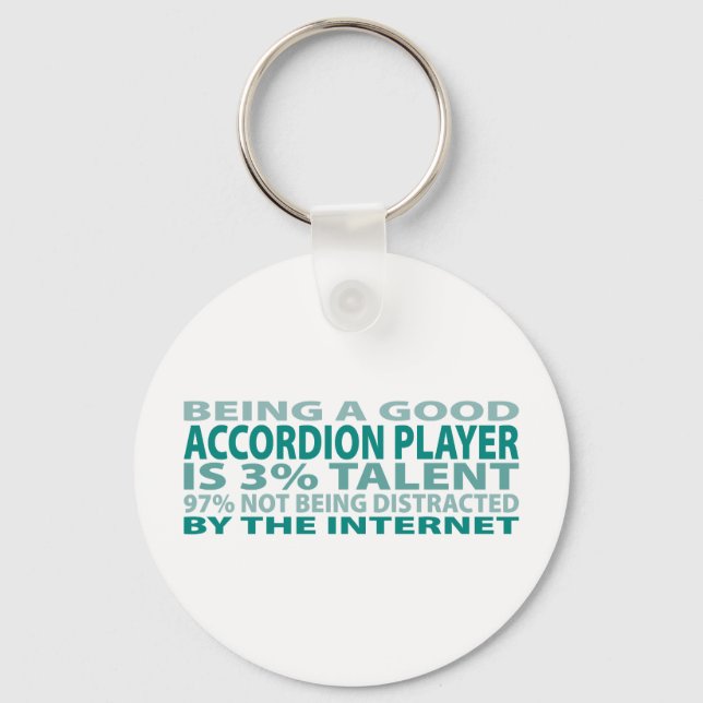 Accordion Player 3% Talent Key Ring (Front)