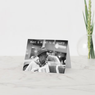 Accordion Player Accordionist Music Share Birthday Card