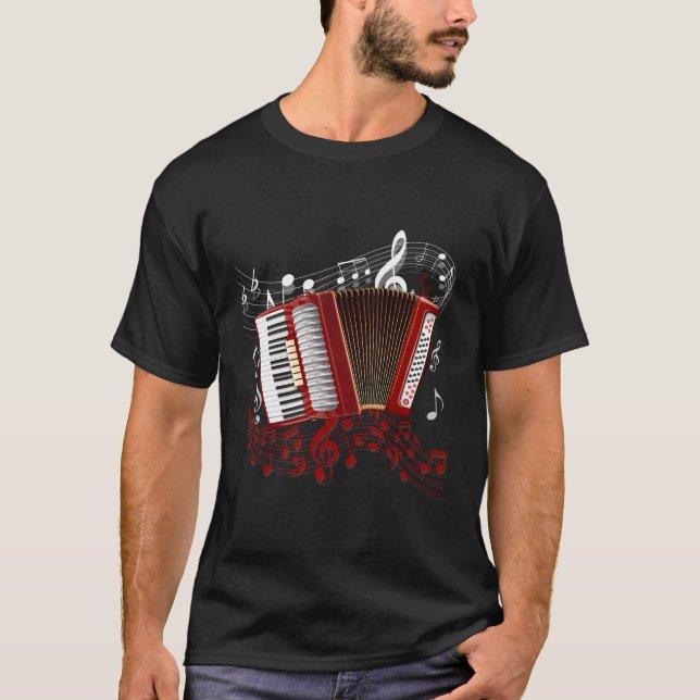 Accordion Player Folk Music Accordion T-Shirt (Front)