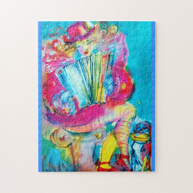 ACCORDION PLAYER IN THE NIGHT JIGSAW PUZZLE (Vertical)