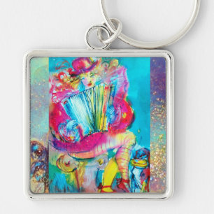ACCORDION PLAYER IN THE NIGHT KEY RING