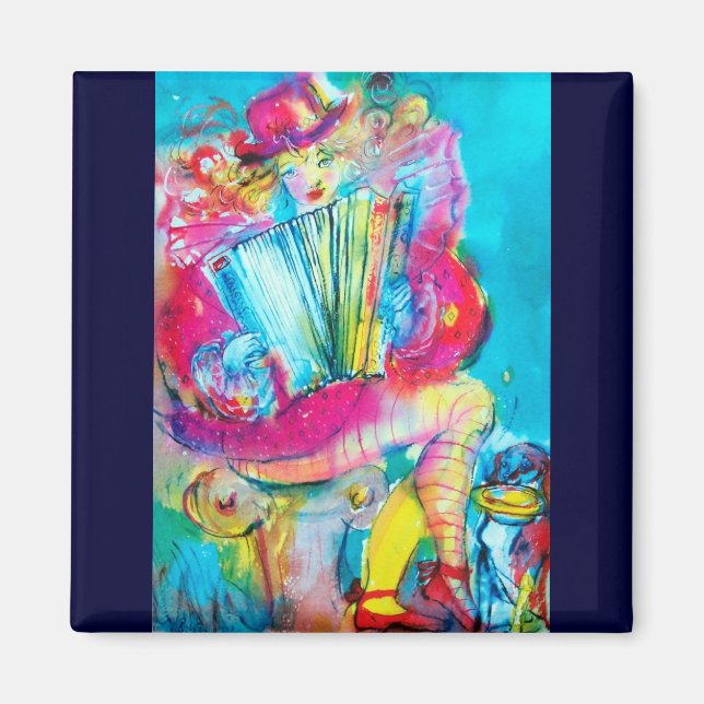 ACCORDION PLAYER IN THE NIGHT MAGNET (Front)