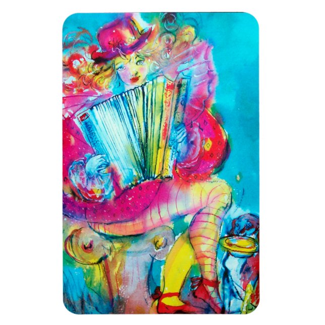ACCORDION PLAYER IN THE NIGHT MAGNET (Vertical)