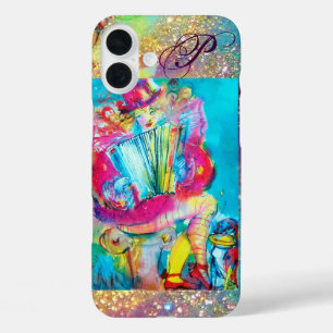 ACCORDION PLAYER IN THE NIGHT MONOGRAM iPhone 16 PLUS CASE