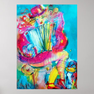 ACCORDION PLAYER IN THE NIGHT POSTER