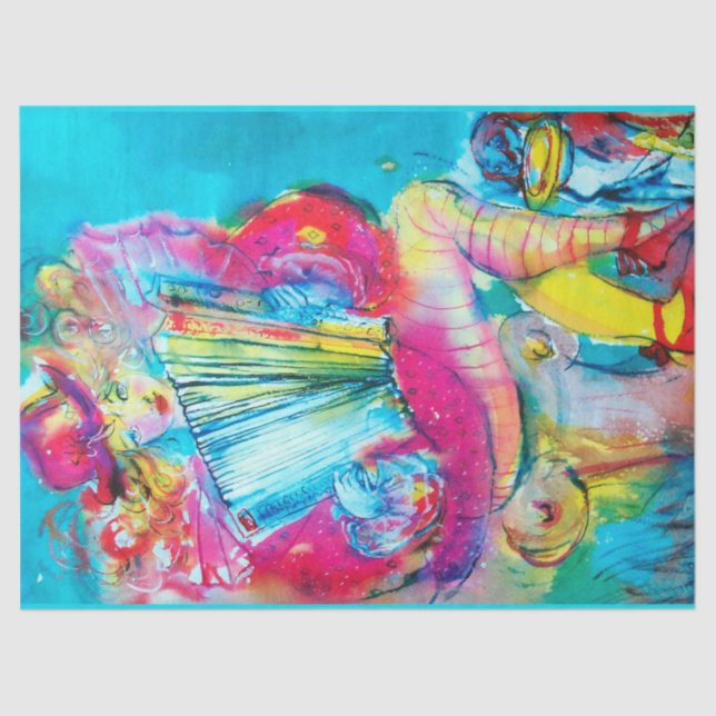 ACCORDION PLAYER IN THE NIGHT TISSUE PAPER (Front)