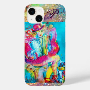 ACCORDION PLAYER IN THE NIGHT  Watercolor MONOGRAM Case-Mate iPhone 14 Case