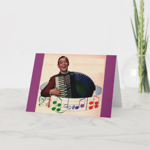 accordion player note card