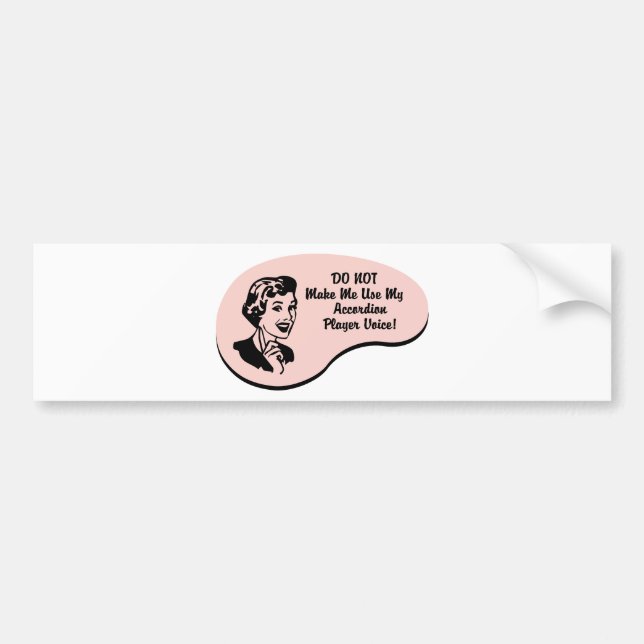 Accordion Player Voice Bumper Sticker (Front)