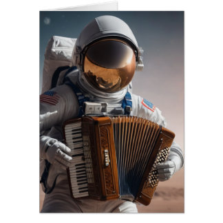 accordion playing astronaut