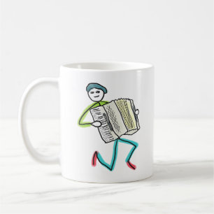 Accordion Playing Stickman Coffee Mug